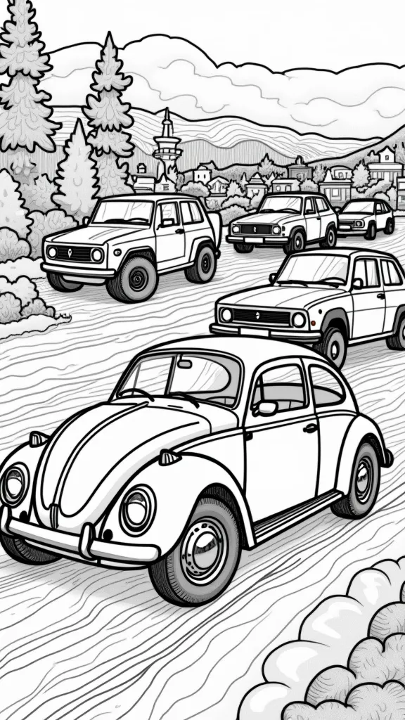 coloring pages of cars for adults